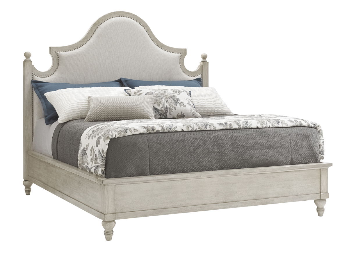 Oyster Bay - Arbor Hills Upholstered Headboard 6/6 King - Pearl Silver