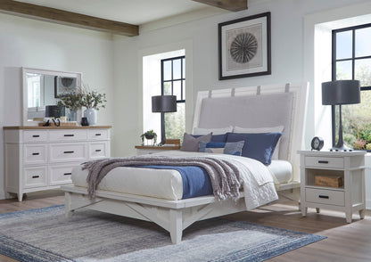 Americana Modern Bedroom - Queen Platform Footboard With 13 Slats And Legs - Cotton