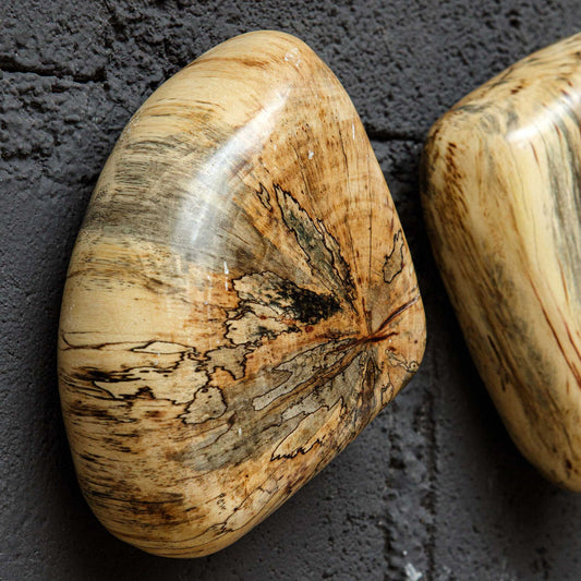 Pebbles - Blonde Wood Wall Décor (Set of 9) - Light Brown