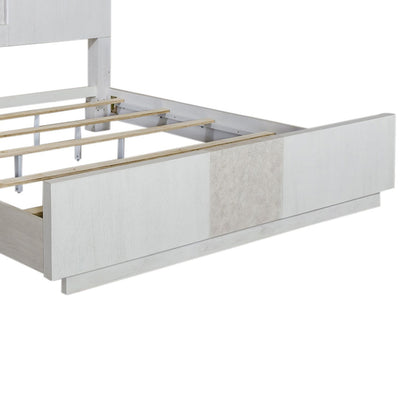 Mirage - King Panel Footboard - Wirebrushed White
