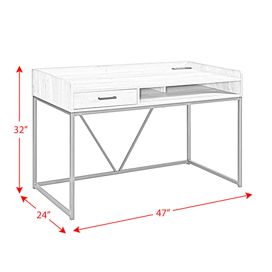 Preston - 2 Piece Desk And Bookshelf Set - Gray