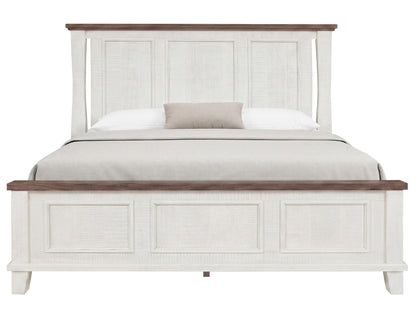Stoa - 5/0 Queen Footboard & Rails - White / Brown