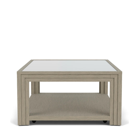 Wilde - Rectangular Glass Top Coffee Table - Light Brown