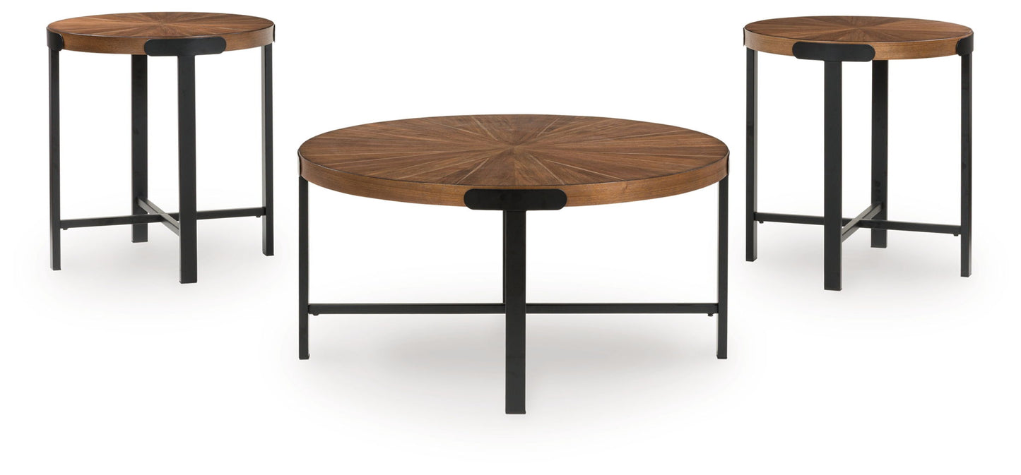 Crosstrail - Occasional Table Set (Set of 3) - Brown