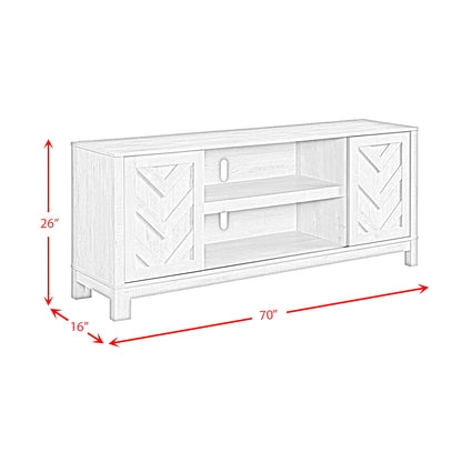 Eleanor - 70" TV Stand With Sliding Door - White