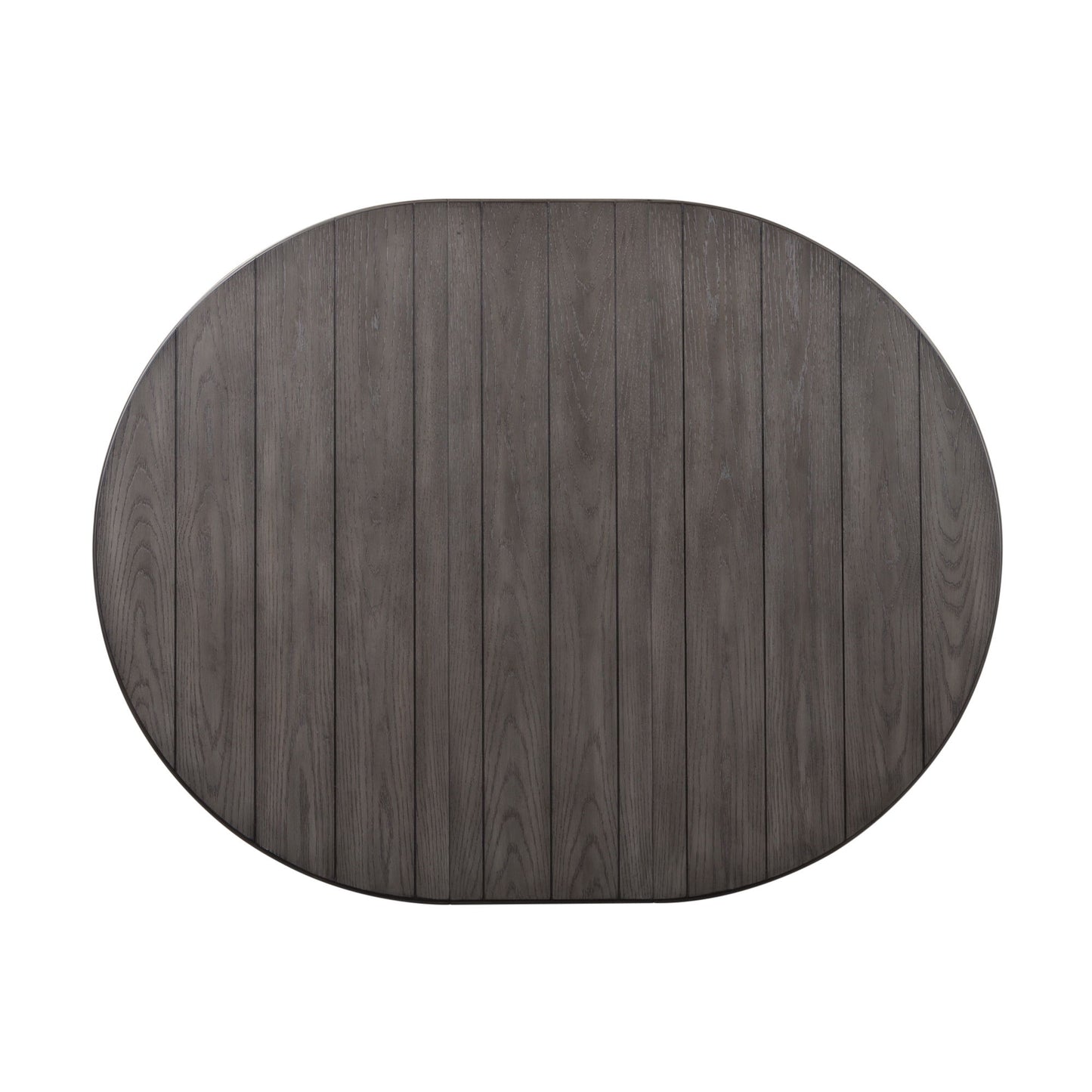 Allyson Park - Single Pedestal Table Top - Wirebrushed White / Charcoal