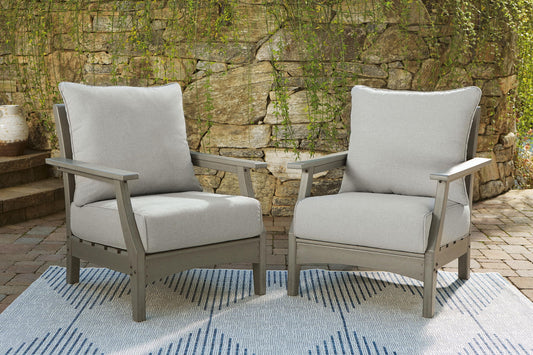 Visola - Lounge Chair w/Cushion (Set of 2) - Gray