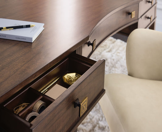 Home Office - Diplomat Writing Desk - Dark Brown