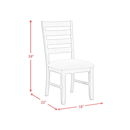 Farmington - Ladder Back Dining Side Chair (Set of 2) - Washed Stone / Light Beige