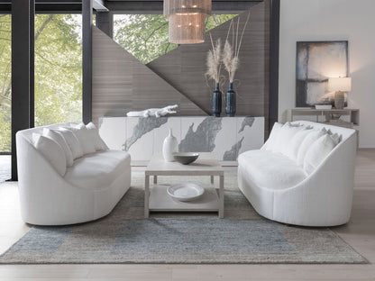 Artistica Upholstery - Genevieve Bench Seat Fabric Sofa - White