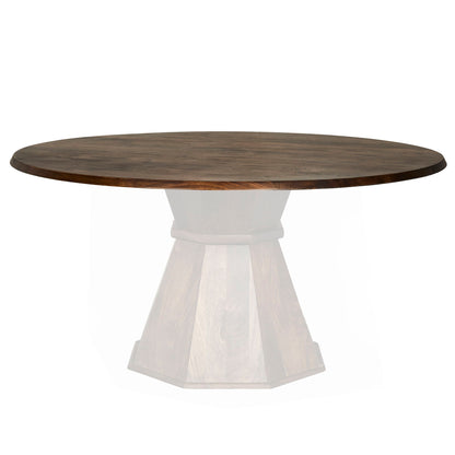 Portico - Dining 60" Round Dining Table Top - Warm Brown
