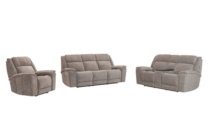 Colton - Power Zero Gravity Console Loveseat With Immersive Audio P3 - Branson Tweed