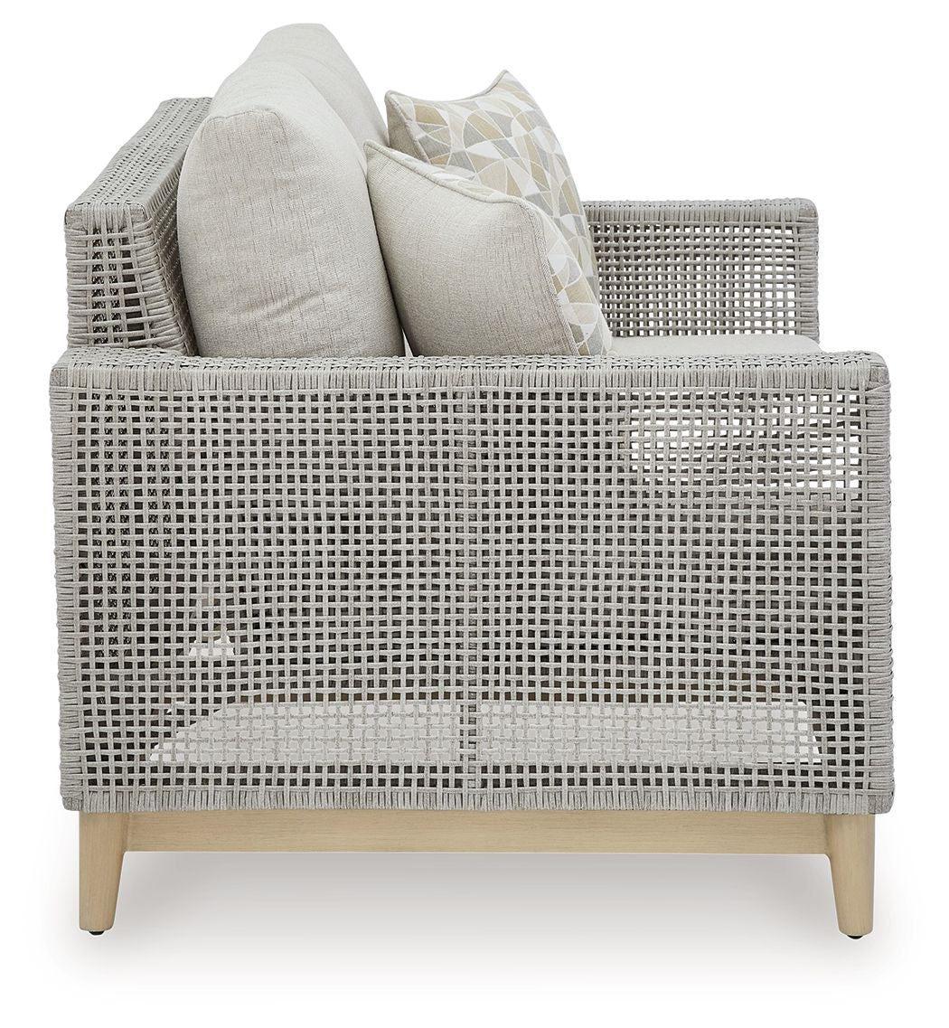 Seton Creek - Loveseat With Cushion - Gray