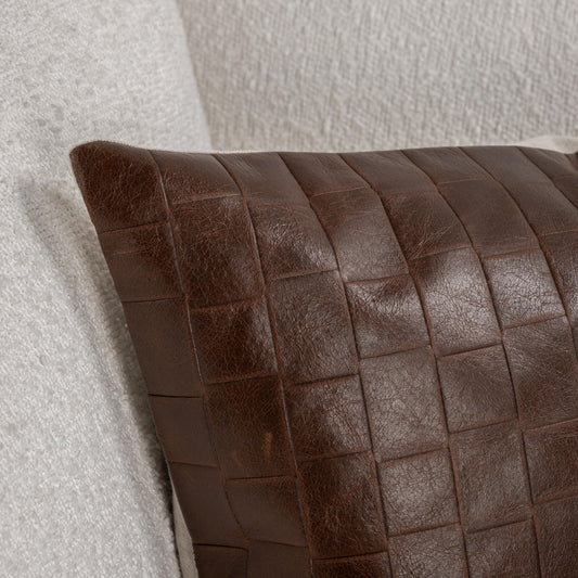 Leather Seston - 20" x 20" Pillow - Brown