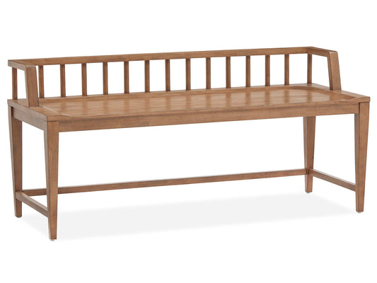 Lindon - Arm Bench With Low Back - Belgian Wheat