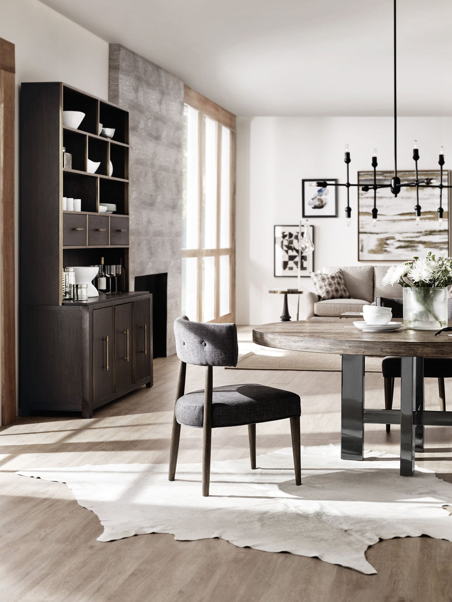 Curata - Upholstered Chair - Dark Gray