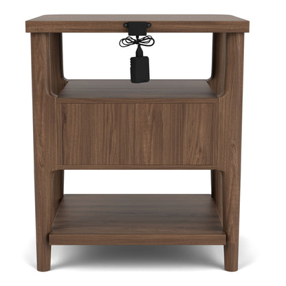 Delia - Accent Nightstand - Nouveau Walnut