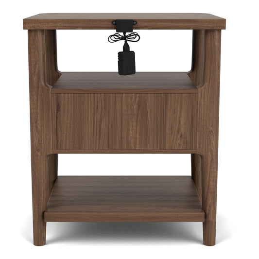 Delia - Accent Nightstand - Nouveau Walnut