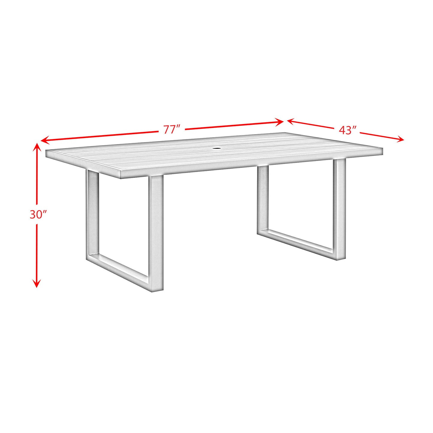 Playa - Dining Table - Dark Gray / Beige