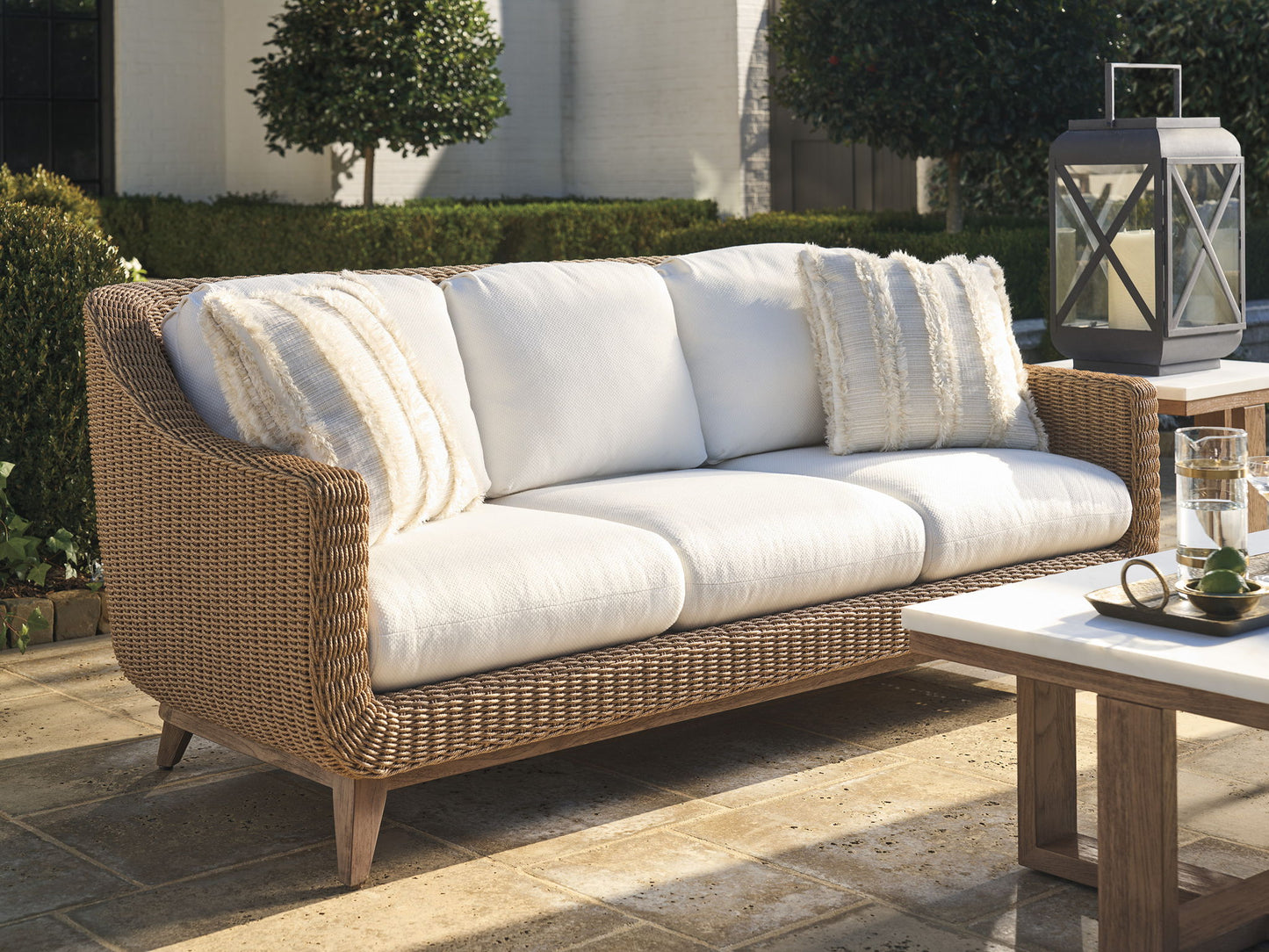 Isle Of Palms - Sofa - Dark Brown / White