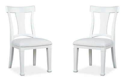 Kingston - Upholstered Side Chair (Set of 2) - Whisper White And Cerused Nutmeg