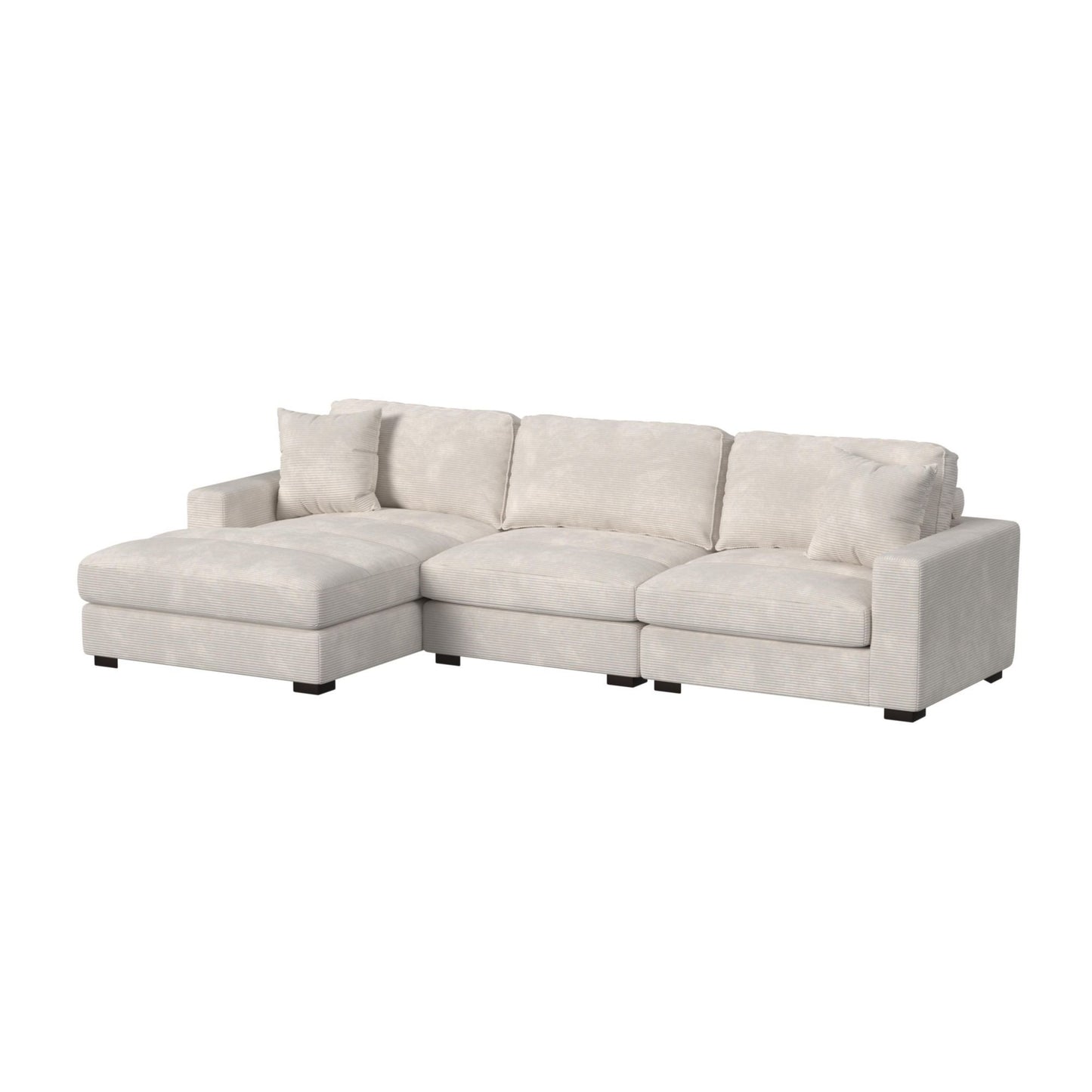 Arizona - Modular LHF Chaise With 1 Pillow 20" - Steno Beige