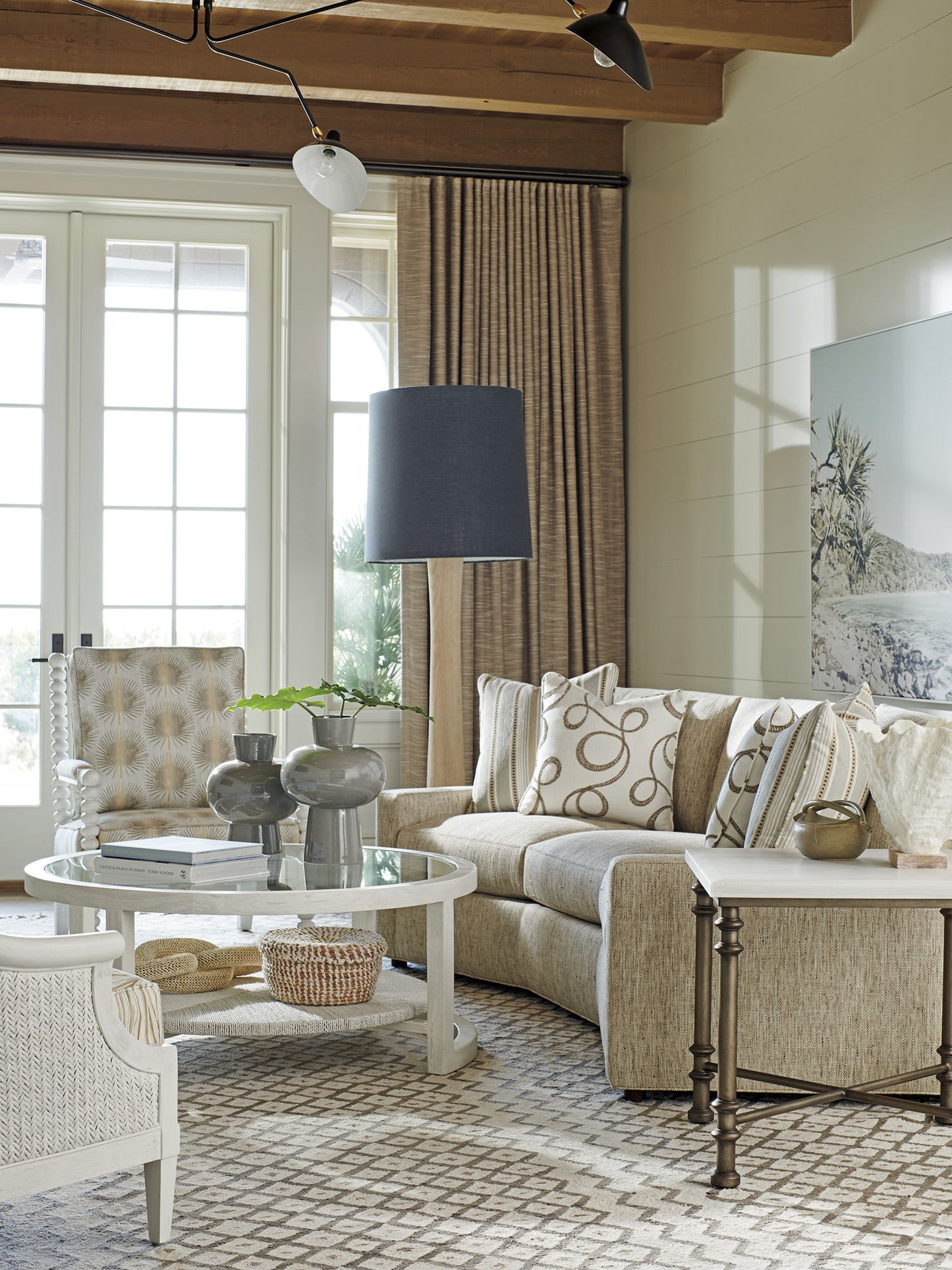 Ocean Breeze - Flagler Rectangular Marble Top Table