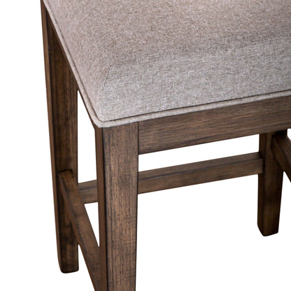 Arrowcreek - Upholstered Console Stool - Weathered Stone