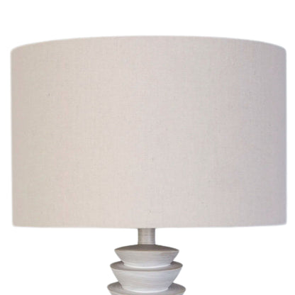 Sculpted Drift Resin Table Lamp (Set of 2) - Distessed White