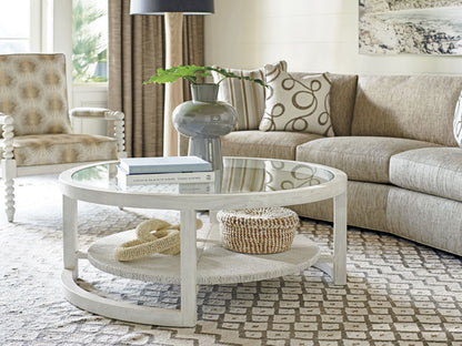 Ocean Breeze - Pompano Round Cocktail Table - White