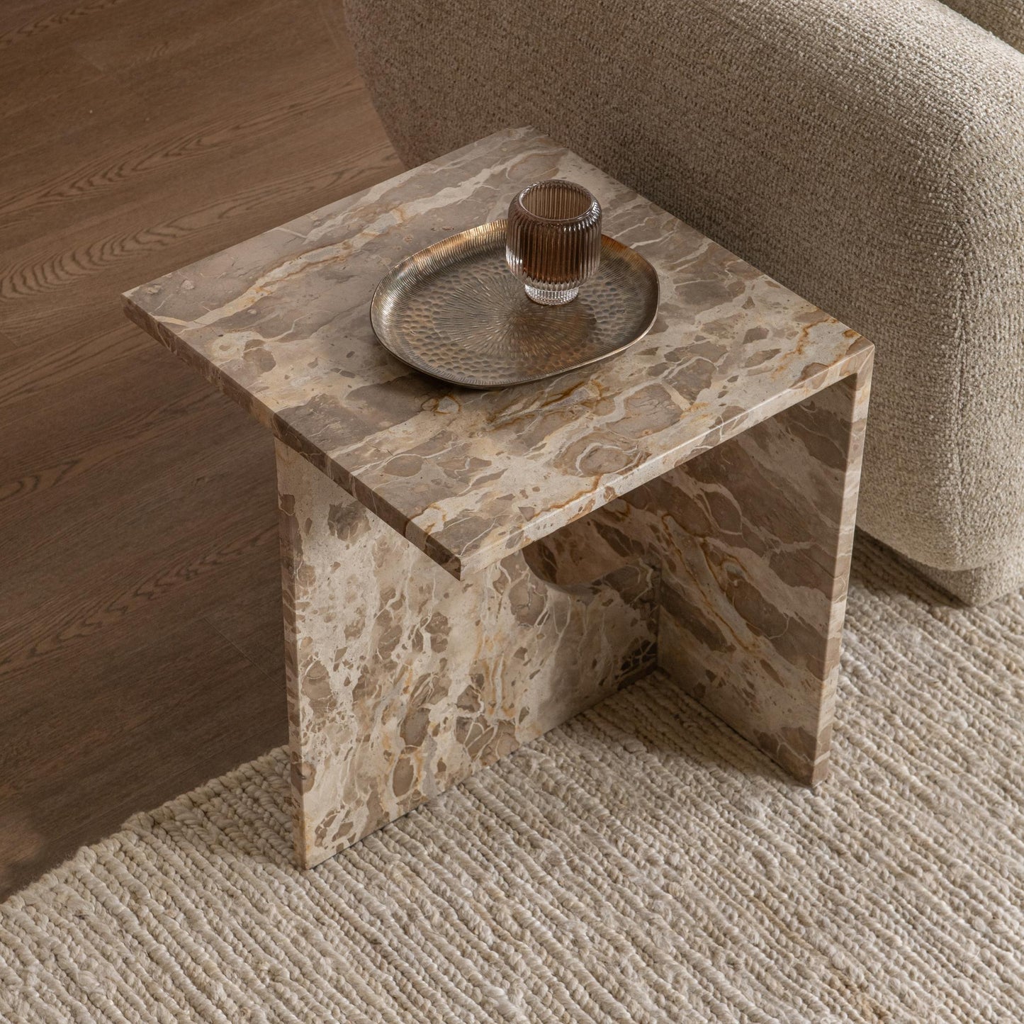 Jaylani - Square End Table - Desert Drift