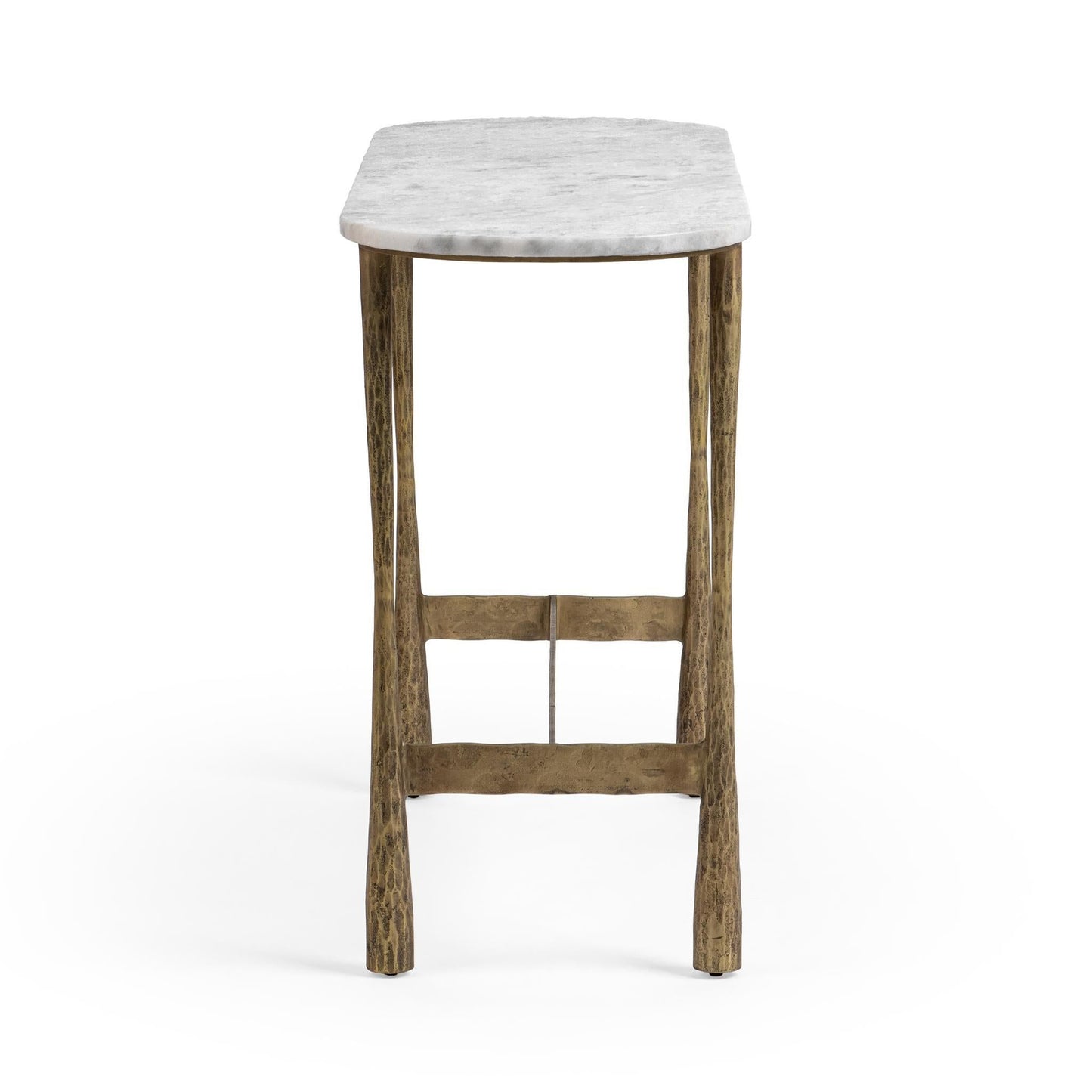 Venicia - Oval Console Table - White Sage