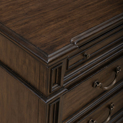 Providence Park - Nightstand With Charging Station - Chateau Brown