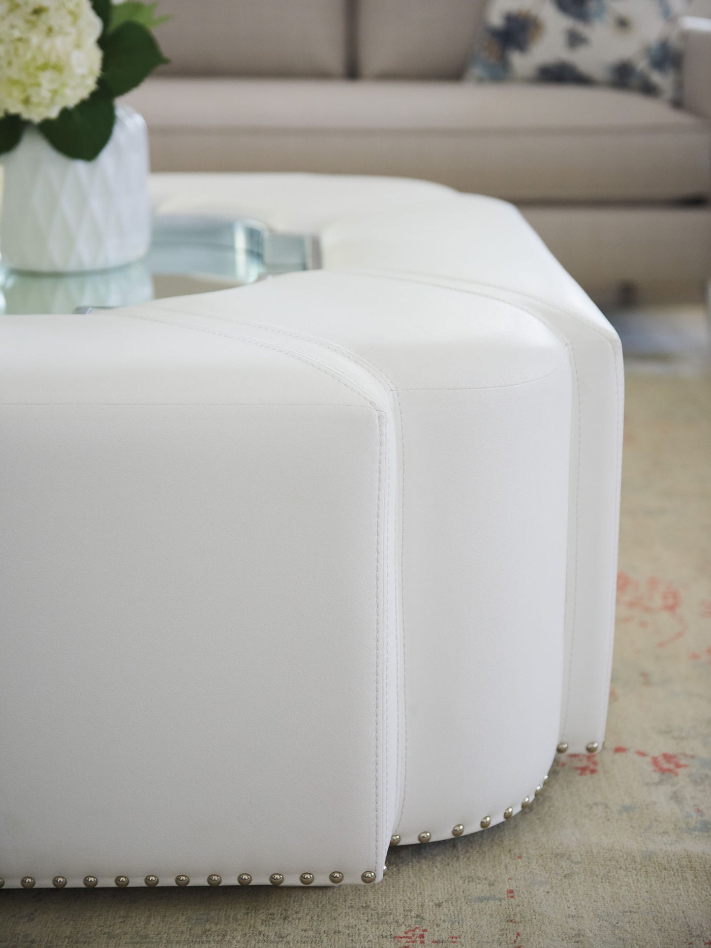 Avondale - Clarendon Upholstered Cocktail Table - White