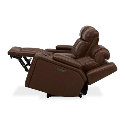 Caswell - Loveseat With Console P2 & ZG - Nature Chestnut