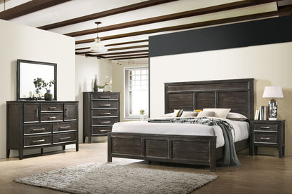 Andover - 5/0 Queen Headboard, Footboard & Slats - Nutmeg