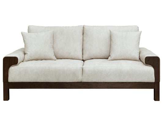 Raramuri - Loveseat - White / Dark Brown