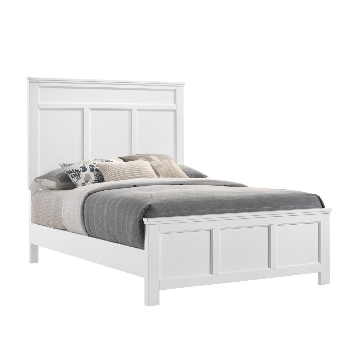 Andover - 4/6 Full Headboard, Footboard & Slats - White