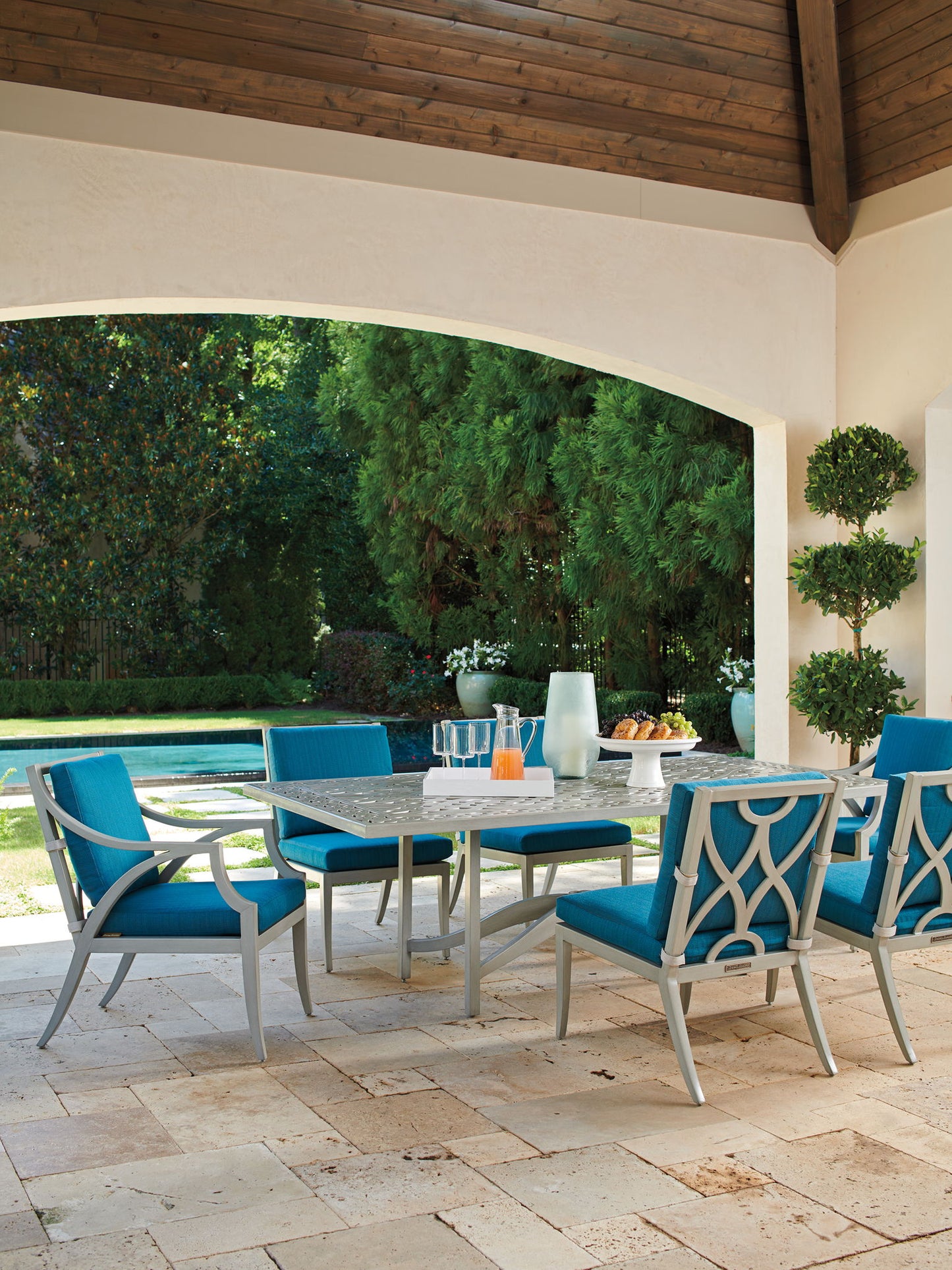 Silver Sands - Rectangular Dining Table - Pearl Silver