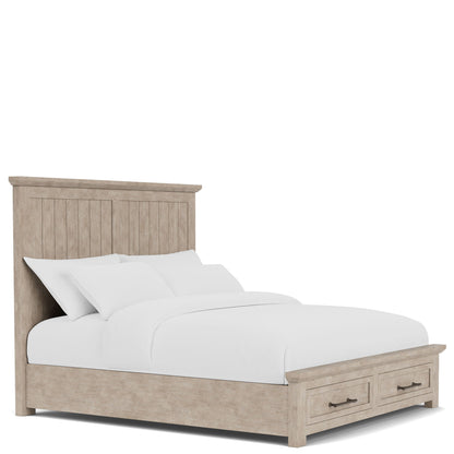 Bennett - Queen Storage Footboard - Frosted Gray