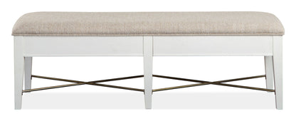 Heron Cove - Bench With Upholstered Seat - Chalk White