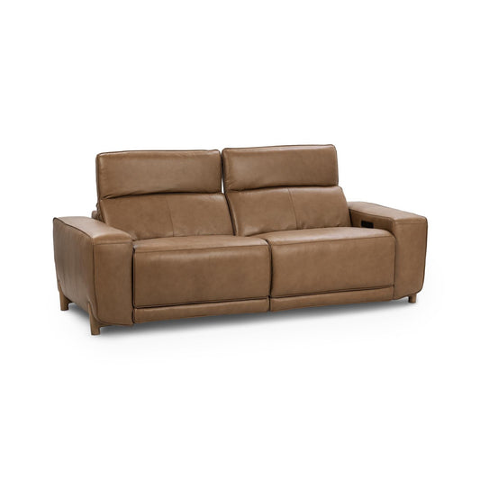 Kadon - Leather Power Recliner Sofa - Tan