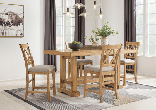 Havonplane - Upholstered Barstool (Set of 2) - Brown