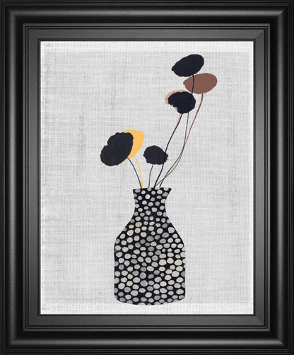 22x26 Decorated Vase with Plant II By Melissa Wang - Gray