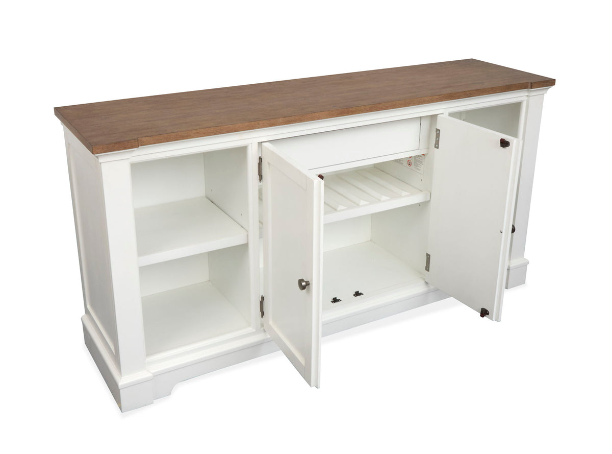 Kingston - Credenza - Whisper White And Cerused Nutmeg