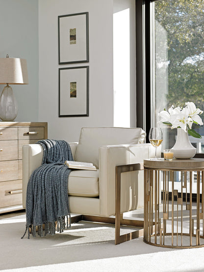 Shadow Play - Studio Round Accent Table - Light Brown