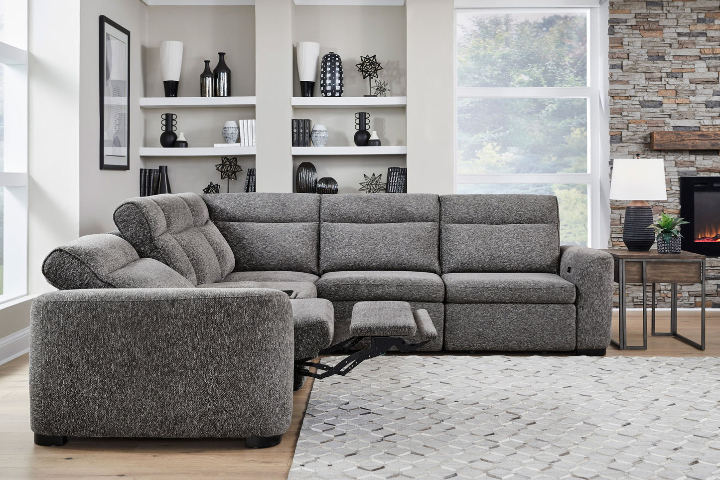 Kline - Power Left Arm Facing Recliner P1 - Nightfall