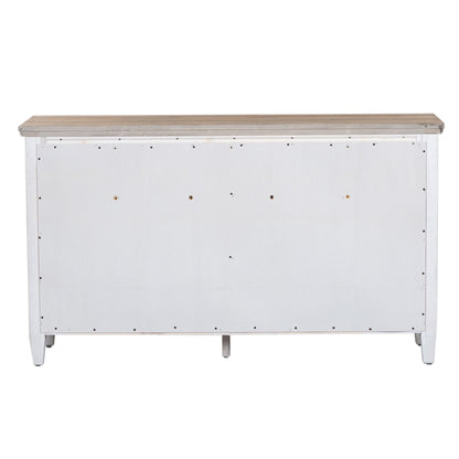 Heartland - 9 Drawer Dresser - Antique White / Tobacco Tops