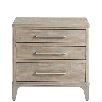 Intrigue - 3 Drawer Nightstand - Light Brown