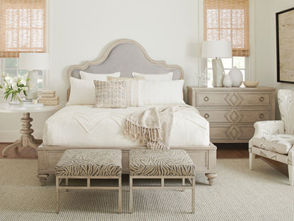 Malibu - Zuma Custom Upholstered Headboard 6/6 King - Light Brown / Gray